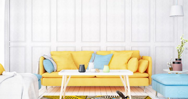 Hình ảnh Ghế sofa văng nhỏ kê chung cư kết hợp đôn ghế