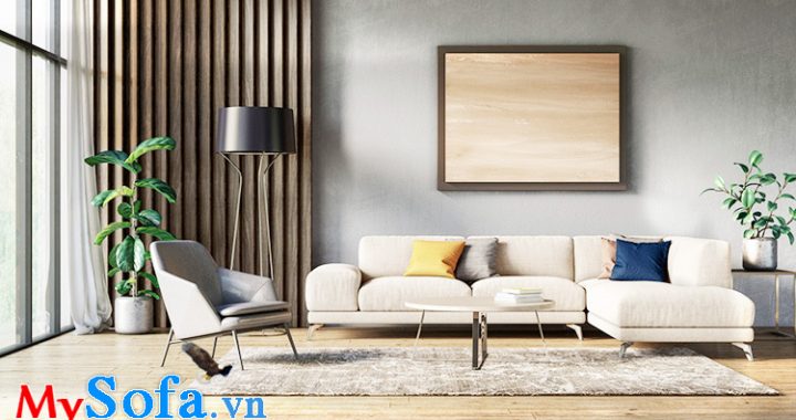 Hình ảnh mẫu sofa cho chung cư thiết kế hình chữ L