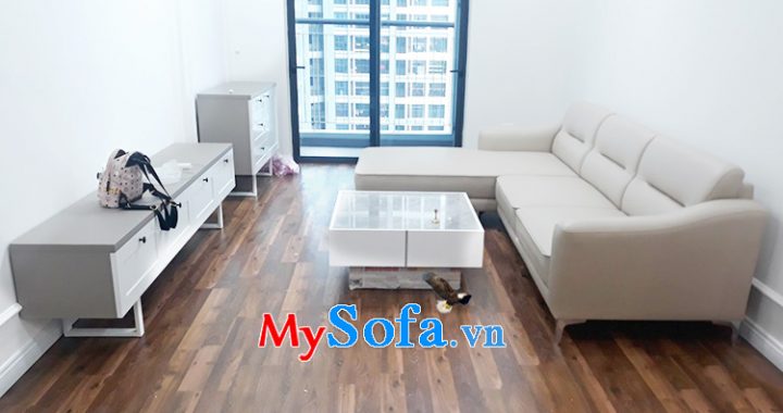 Hình ảnh sofa góc cho phòng khách nhà chung cư với mẫu mã, kích thước màu sắc theo yêu cầu khách hàng
