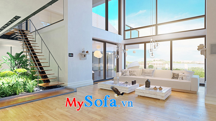 Hình ảnh Ghế sofa văng dài cho phòng khách nhà biệt thự