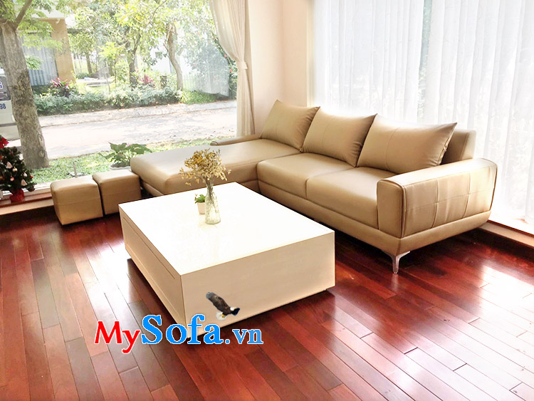 Hình ảnh Sofa cho nhà biệt thự dạng góc chữ L làm theo yêu cầu