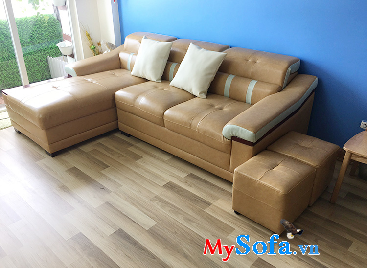 Hình ảnh Mẫu ghế sofa da đẹp cho phòng khách hiện đại