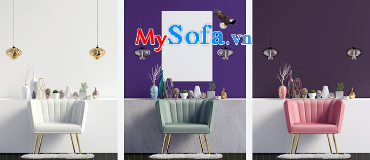 Hình ảnh Ghế sofa đơn tân cổ điển kiểu dáng đơn giản có nhiều màu sắc để quý khách lựa chọn