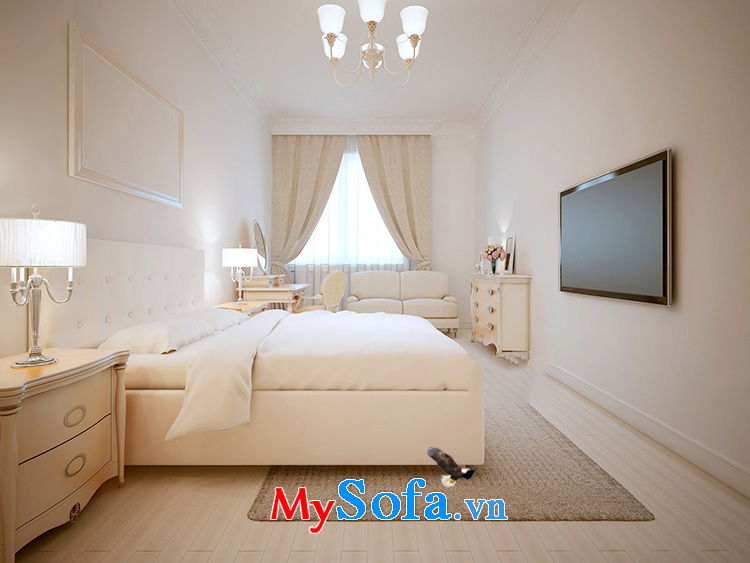hinh anh sofa tan co dien dang vang cho phong ngu